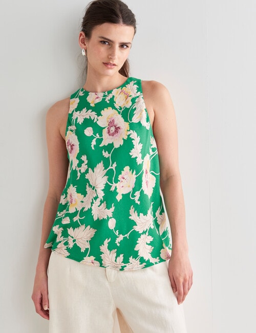 State of play Day Lily Print Top, Green product photo