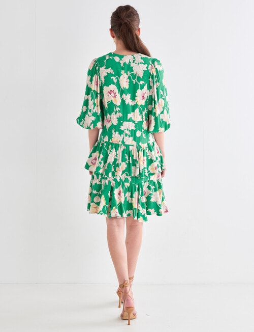 State of play Day Lily Print Mini Dress, Green product photo View 02 L
