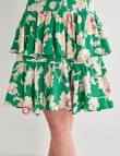 State of play Day Lily Print Mini Dress, Green product photo View 05 S
