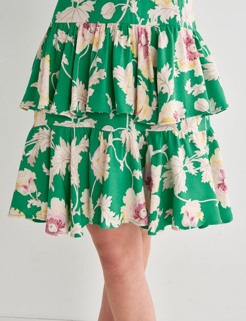 State of play Day Lily Print Mini Dress, Green product photo View 05 L