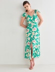 State of play Day Lily Print Midi Dress, Green product photo View 03 S