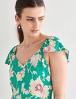 State of play Day Lily Print Midi Dress, Green product photo View 04 S