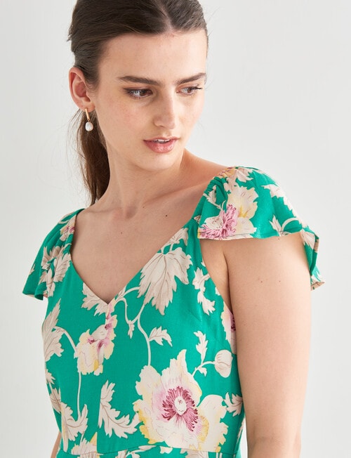State of play Day Lily Print Midi Dress, Green product photo View 04 L