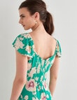 State of play Day Lily Print Midi Dress, Green product photo View 05 S