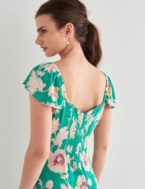 State of play Day Lily Print Midi Dress, Green product photo View 05 L