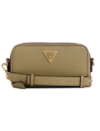 Guess Breana Double Zip Crossbody, Sage product photo