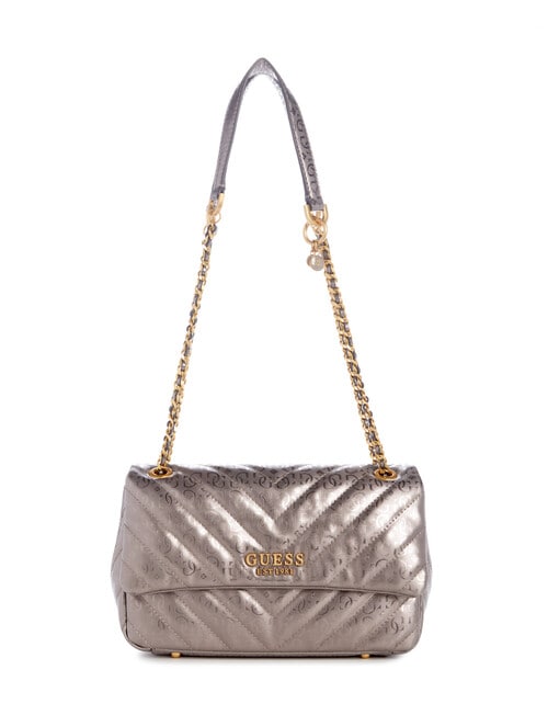 Guess Jania Convertible Flap Crossbody, Pewter product photo