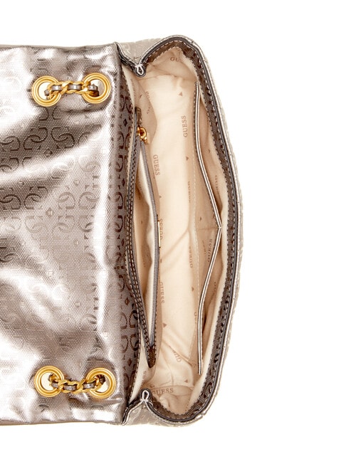 Guess Jania Convertible Flap Crossbody, Pewter product photo View 04 L