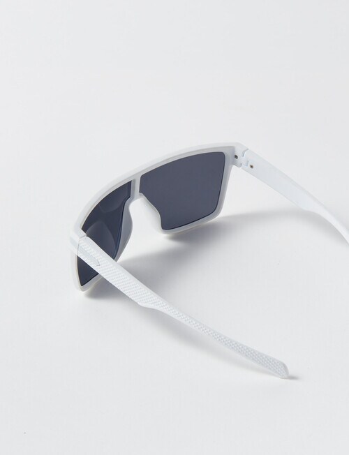 Gasoline Oversized Sunglasses, White product photo View 03 L