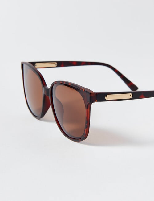 Gasoline Hepburn Tortoiseshell Sunglasses, Brown product photo View 02 L