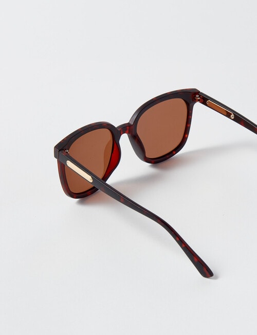 Gasoline Hepburn Tortoiseshell Sunglasses, Brown product photo View 03 L