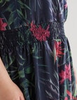 Studio Curve Occasion Floral Maxi Tiered Dress, Ink product photo View 04 S
