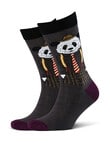 Mitch Dowd Dapper Panda Crew Sock, Dark Grey product photo