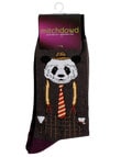 Mitch Dowd Dapper Panda Crew Sock, Dark Grey product photo View 03 S