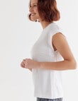 Superfit Extended Sleeve Modal Tee, White product photo View 04 S