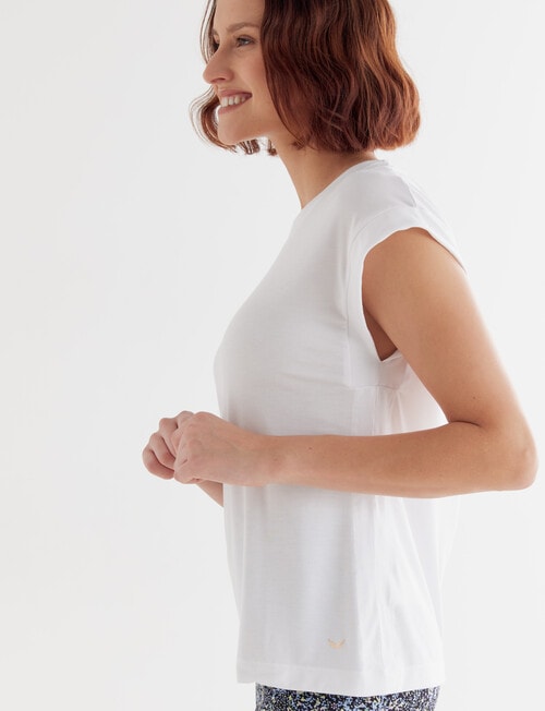 Superfit Extended Sleeve Modal Tee, White product photo View 04 L