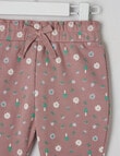 Teeny Weeny Flower All-Over Print Transeasonal Track Pant, Mauve product photo View 02 S