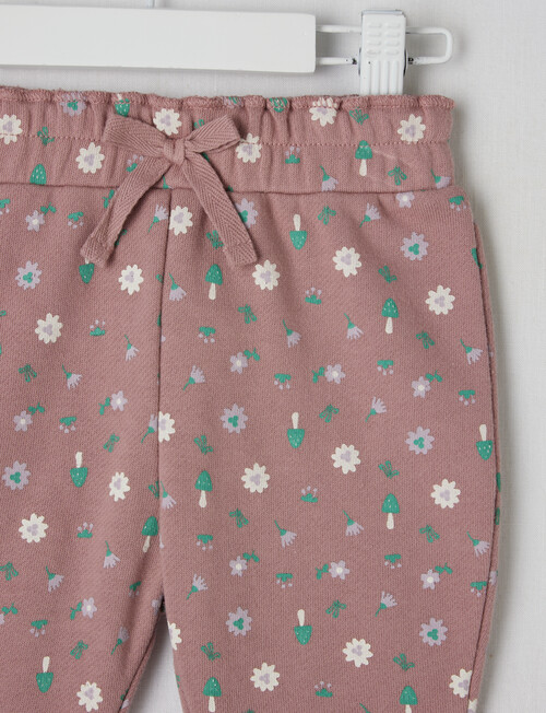Teeny Weeny Flower All-Over Print Transeasonal Track Pant, Mauve product photo View 02 L