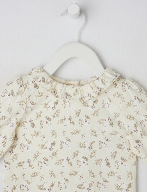 Teeny Weeny Floral Long Sleeve Tee, Creme product photo View 02 L