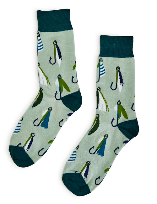TWO'S COMPANY Gone Fishing Mug & Socks Set product photo View 04 L