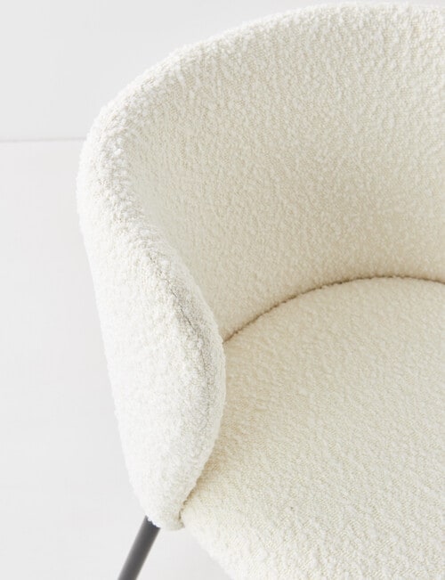 LUCA Avril Dining Chair, Boucle, White product photo View 04 L