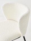 LUCA Avril Dining Chair, Boucle, White product photo View 06 S