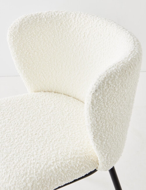 LUCA Avril Dining Chair, Boucle, White product photo View 06 L
