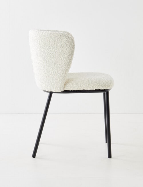 LUCA Avril Dining Chair, Boucle, White product photo View 07 L