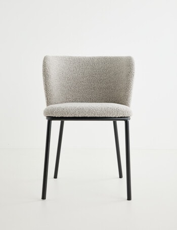 LUCA Avril Dining Chair, Boucle, Grey product photo