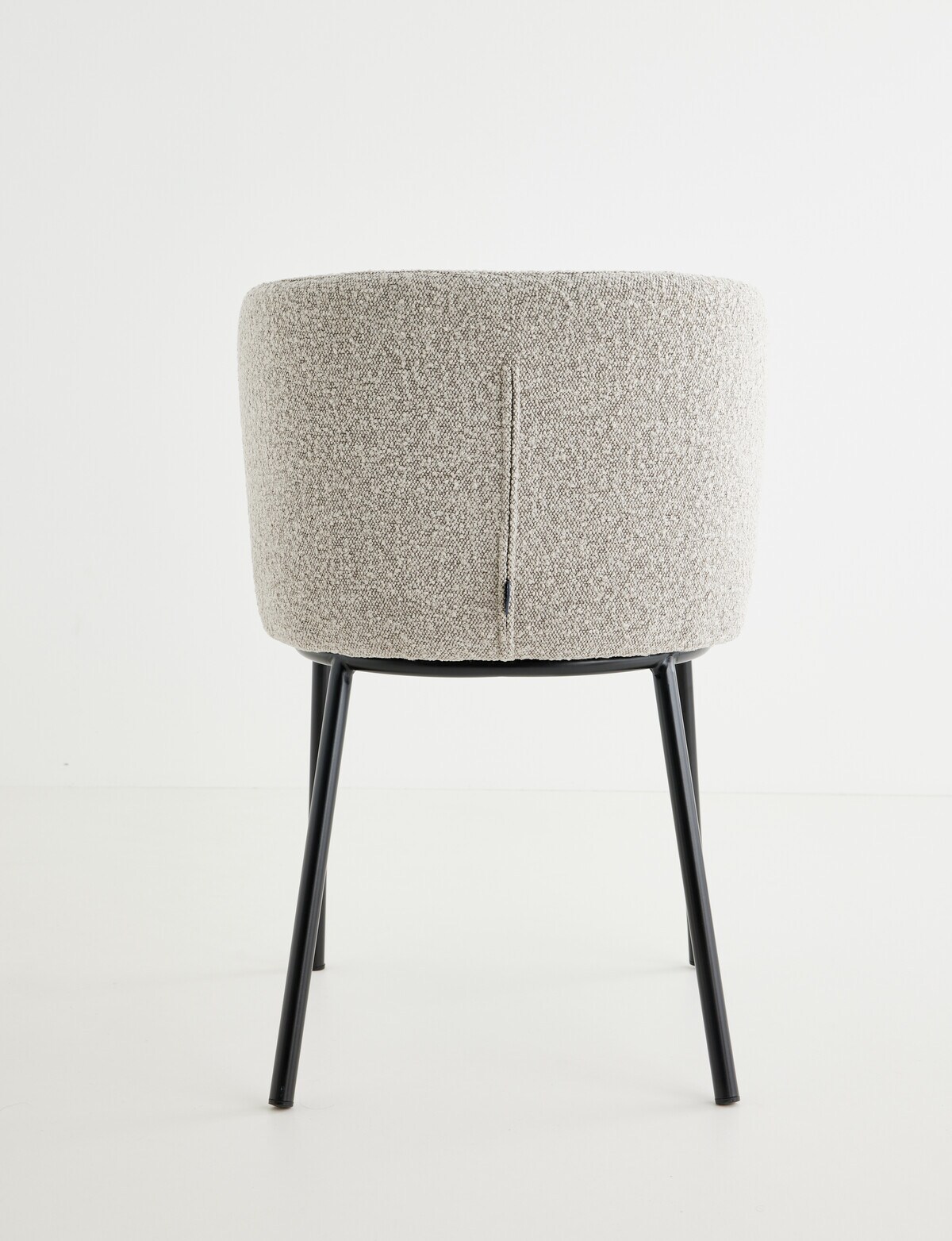 LUCA Avril Dining Chair, Boucle, Grey - Dining Chairs & Benches