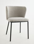 LUCA Avril Dining Chair, Boucle, Grey product photo View 04 S