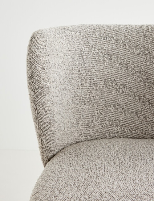 LUCA Avril Dining Chair, Boucle, Grey product photo View 05 L