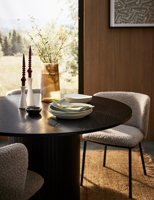 LUCA Avril Dining Chair, Boucle, Grey product photo View 07 L