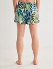 Whistle Sleep Tropical Print Cotton Sateen Short, Blue product photo View 02 S