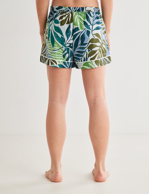 Whistle Sleep Tropical Print Cotton Sateen Short, Blue product photo View 02 L