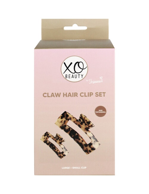 xoBeauty Claw Hair Clip Set, Nude Tortoiseshell product photo View 02 L