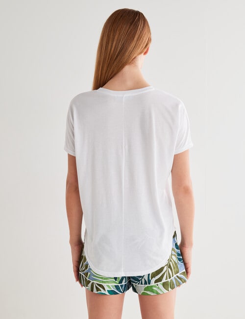 Whistle Sleep Relaxed Tee, White product photo View 02 L