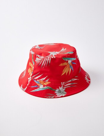 Gasoline Paradise Reversible Bucket Hat, Red product photo