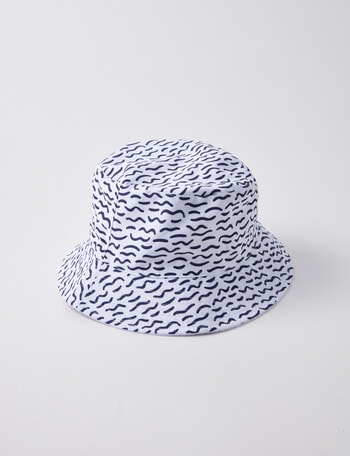 Gasoline Waverly Reversible Bucket Hat, White product photo