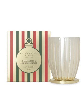 Peppermint Grove Champagne & Red Raspberries Large Candle, 370g product photo