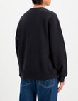 Levis Relaxed Poster Logo Graphic Crew Sweatshirt, Black product photo View 02 S