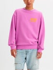 Levis Relaxed Poster Logo Graphic Crew Sweatshirt, Lilac product photo