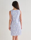 Ruby & Bloom Floral Sleeveless Henley Nightie, Blue, 10-20 product photo View 02 S