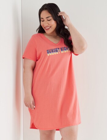 Studio Curve Sleep T-Shirt Nightie, Mango Sunset Nights product photo
