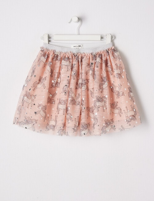 Mac & Ellie Unicorn Foil Tutu Skirt, Dusty Pink product photo