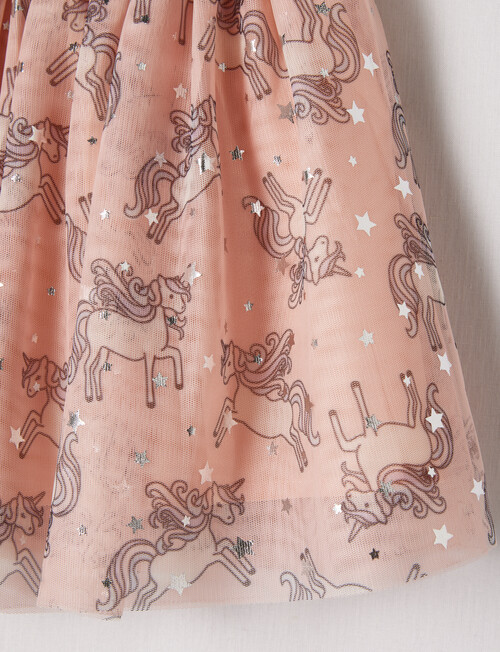Mac & Ellie Unicorn Foil Tutu Skirt, Dusty Pink product photo View 02 L