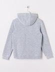No Issue Textured Hoodie, Blue & White product photo View 02 S