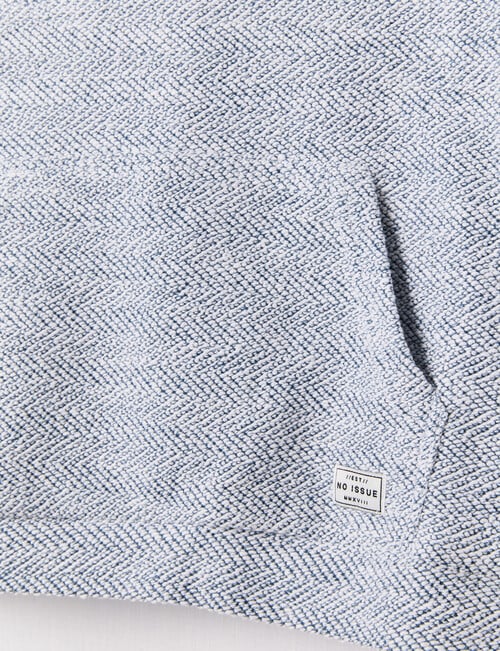 No Issue Textured Hoodie, Blue & White product photo View 03 L