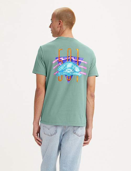 Levis Vintage Fit 501 Logo Graphic Tee, Green product photo View 02 L