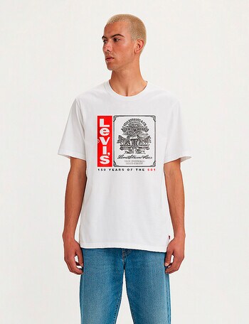 Levis Vintage Fit 501 Logo Graphic Tee, White product photo